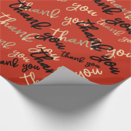 Tack Royal Orange Guld Caligraphy-skript Presentpapper
