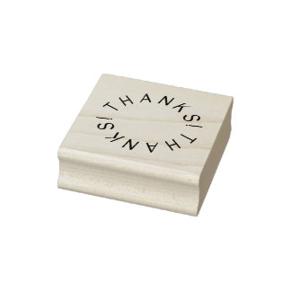 Tack! Rubber frimärke Stämpel