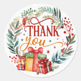 Tack Runt Klistermärke