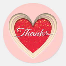 Tack Runt Klistermärke