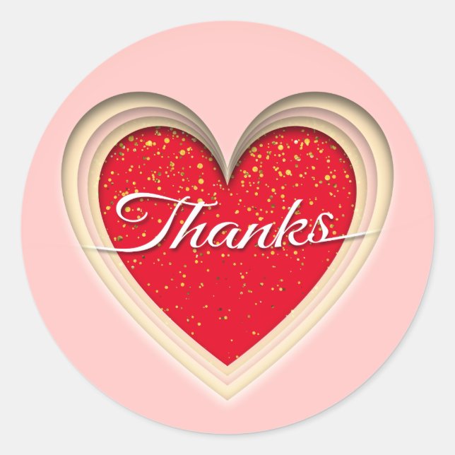 Tack Runt Klistermärke (Framsida)