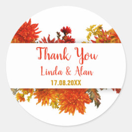 Tack Runt Klistermärke