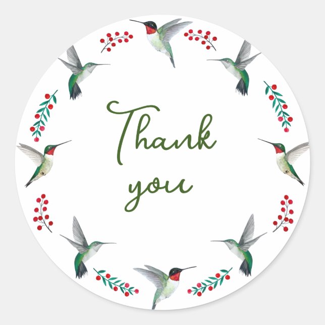 Tack Runt Klistermärke (Framsida)