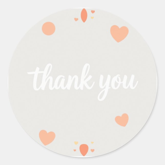 Tack Runt Klistermärke (Framsida)