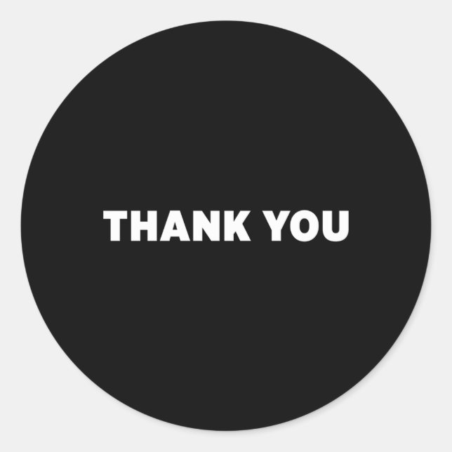 Tack Runt Klistermärke (Framsida)