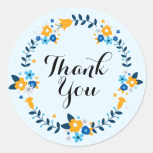 Tack Runt Klistermärke