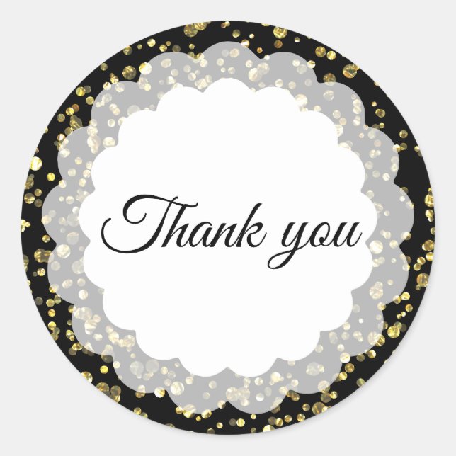 Tack Runt Klistermärke (Framsida)