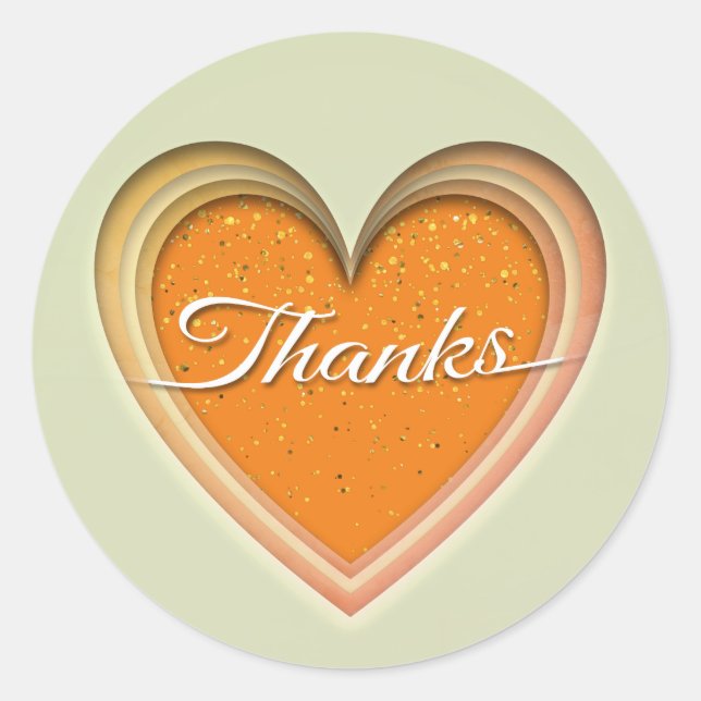 Tack Runt Klistermärke (Framsida)