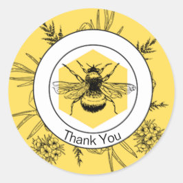 Tack Runt Klistermärke