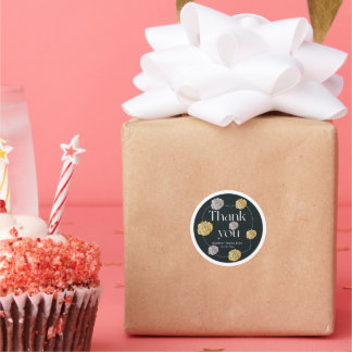 Tack Runt Klistermärke