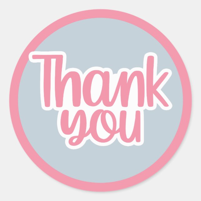 Tack Runt Klistermärke (Framsida)