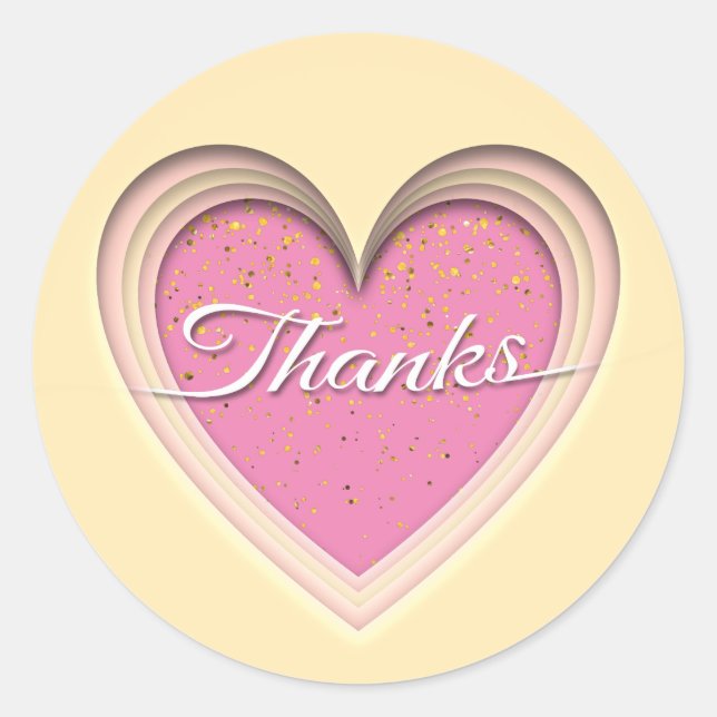 Tack Runt Klistermärke (Framsida)