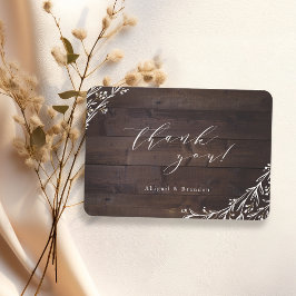 Tack, Rustic Barn Wood Boho Blommigt Land Tack Kort