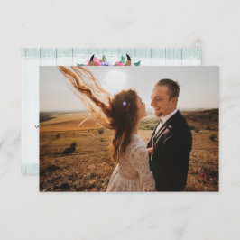 Tack Rustic Blommigt Cow Skull Boho-fotokort