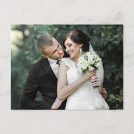 Tack Rustic Southern Cotton & Wood Newlyweds Vykort