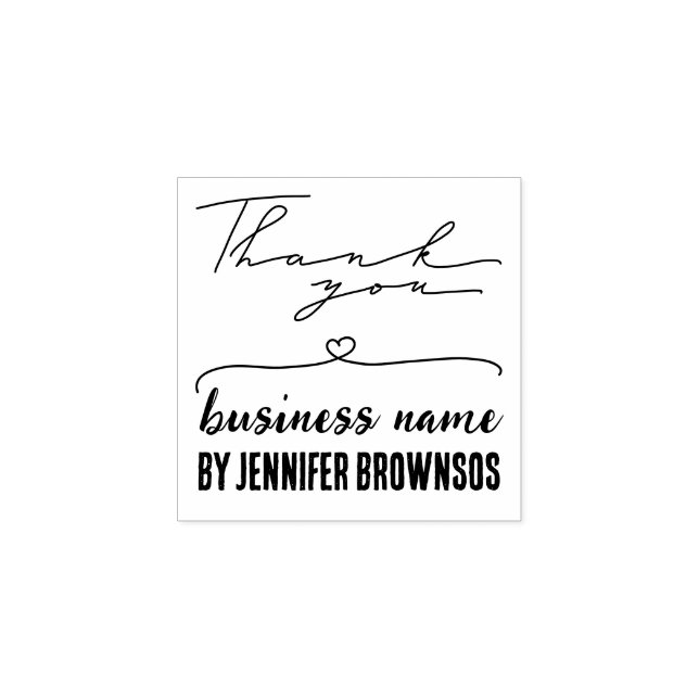 Tack så hjärtsöt mini stämpel (Tryck)