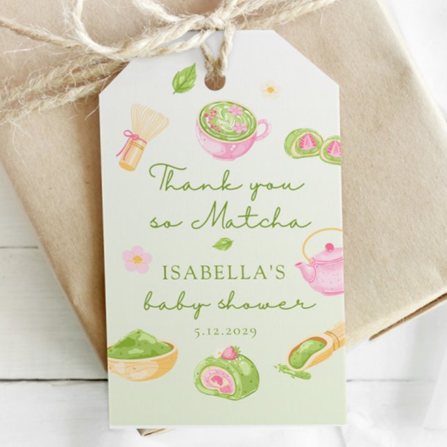 Tack så Matcha te Bebis firande Presentetikett (Skapare uppladdad)
