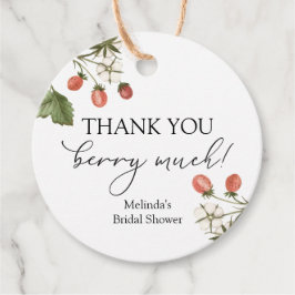 Tack så mycket Bär Dusch Favorit Gåvor Etiketter