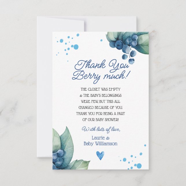 Tack så mycket bär Tack så mycket kort (Framsida)