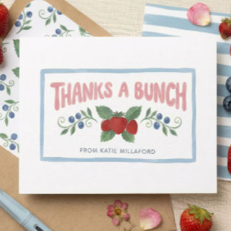 Tack så mycket Berry Sweet Baby Shower Tackkort