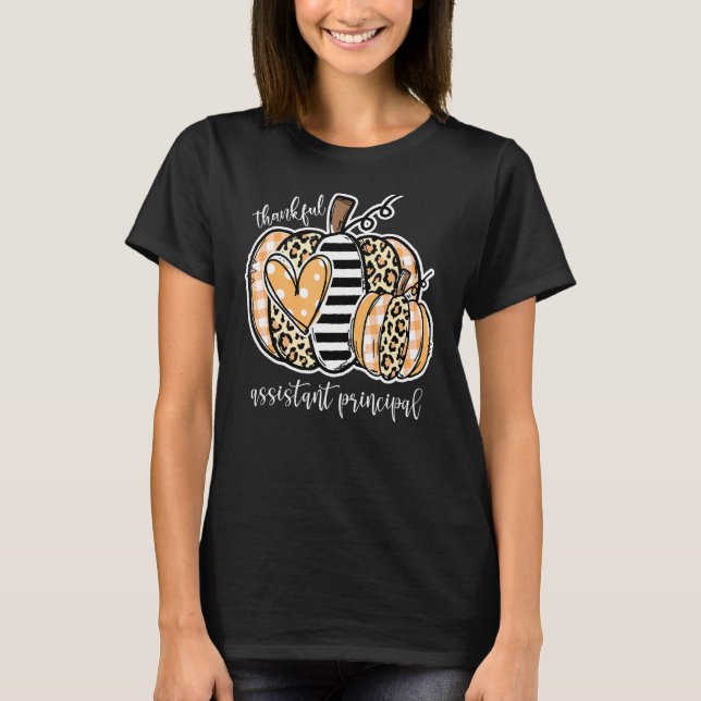 Tack så mycket, biträdande chef Leopard Pumpkin T Shirt (Framsida)