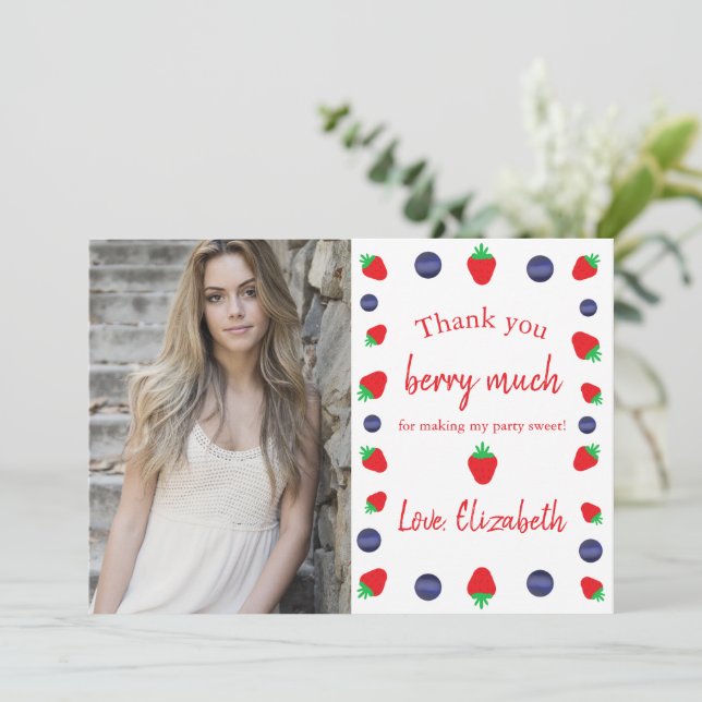 Tack så mycket bröllopstårtakort (Stående Fram)