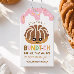 Tack så mycket Bundt-ch Bundt Cake-presentkort Presentetikett