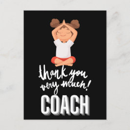 Tack så mycket coach med yoga namaste vykort