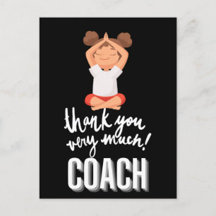 Tack så mycket coach med yoga namaste vykort