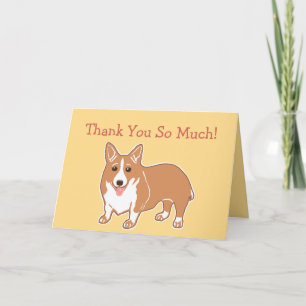 Tack så mycket Corgi-kort Kort