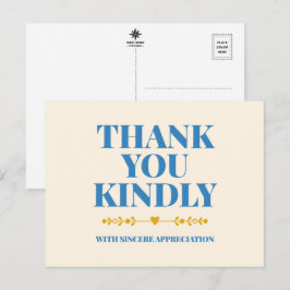 Tack så mycket elegant typografi postkort vykort