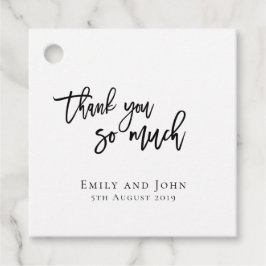 Tack så mycket/era namn & meddelande bröllop gåvor etiketter