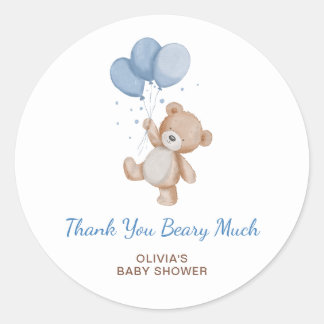 Tack så mycket för baby shower runt klistermärke