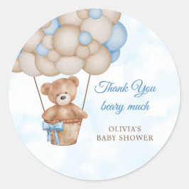 Tack så mycket för baby shower runt klistermärke
