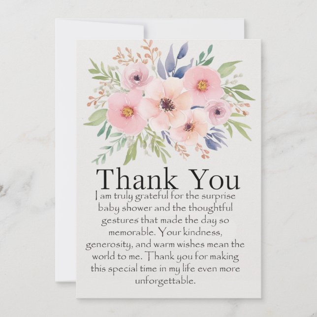 Tack så mycket för överraskningsduschen. inbjudningar (Framsida)