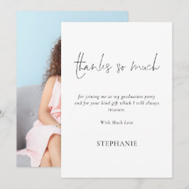 Tack så mycket för skriptfotot Studenten Tack Kort