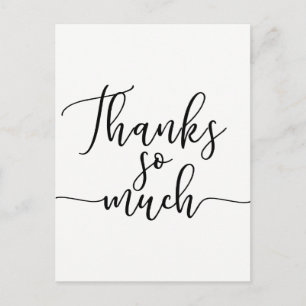 Tack så mycket för Tackens moderna skripttyp Vykort