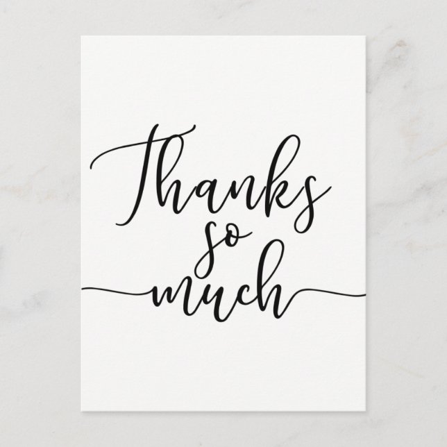 Tack så mycket för Tackens moderna skripttyp Vykort (Framsida)