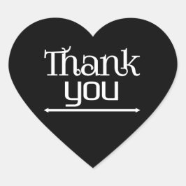 Tack så mycket  hjärtformat klistermärke