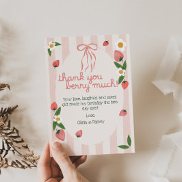 Tack så mycket Jordgubbsfödelsedags kort