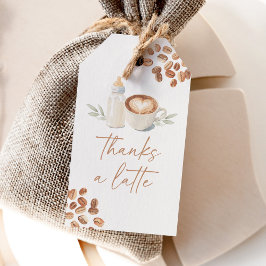 Tack så mycket kaffe Baby Shower Presentetikett