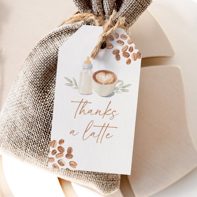 Tack så mycket kaffe Baby Shower Presentetikett (Skapare uppladdad)