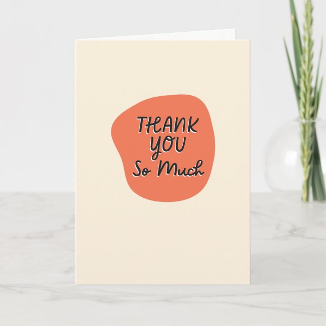 Tack så mycket-kort kort (Framsida)