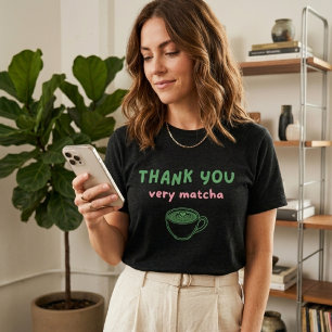 Tack så mycket Matcha   Rolig Matcha Latte T Shirt