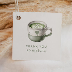 Tack så mycket Matcha Sage grön baby shower Gåvor Etiketter