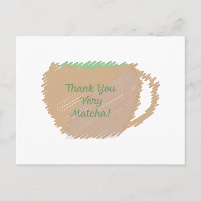 Tack Så Mycket Matcha Vykort (Framsida)