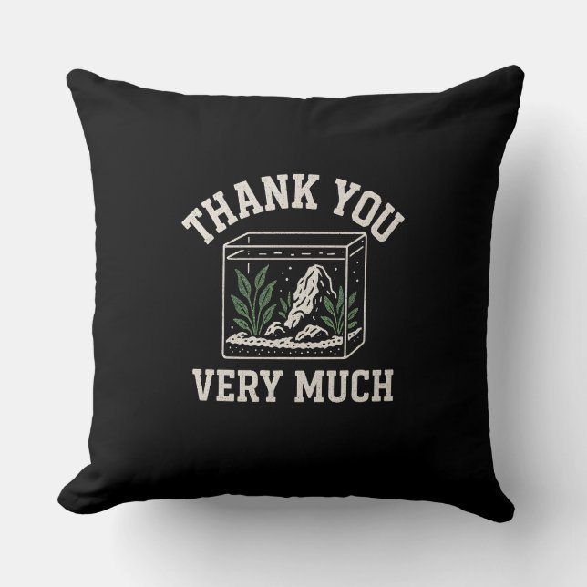 Tack Så Mycket Modern Typografi Kudde (Framsida)