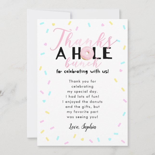 Tack så mycket Munktema Födelsedagsfest Kort (Framsida)