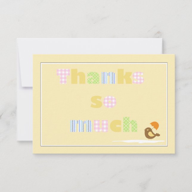 Tack så mycket Notecard Inbjudningar (Framsida)