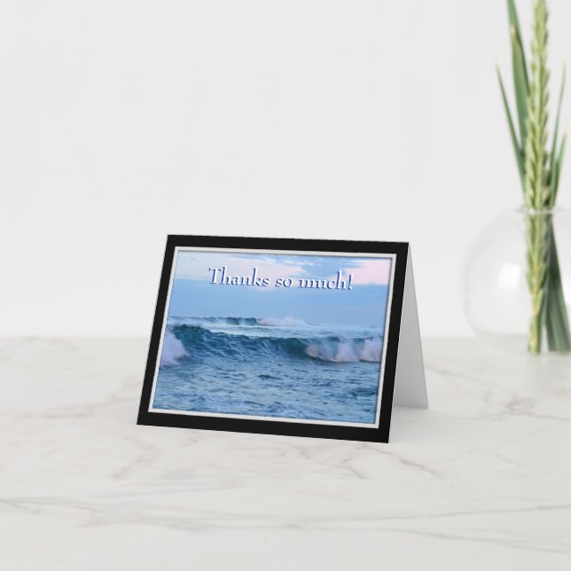 Tack så mycket Notecard - Ocean Vågar Kort (Framsida)